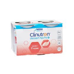 Clinutren Dessert HP/HC+ saveur fraise - 4x200g