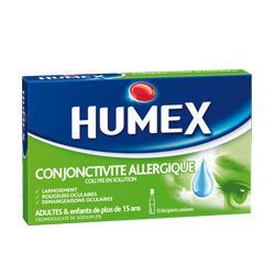 HUMEX CONJONCTIVITE ALLERGIQUE 2%, collyre en solution en récipient unidose - 10 unidoses