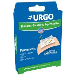 Pansements Brûlures et Blessures Superficielles Grand Format - 4 unités