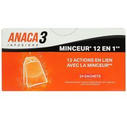 Anaca 3 Infusions Minceur 12 en 1- 24 sachets