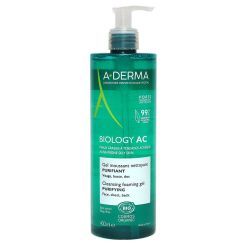 A-DERMA Biology AC Gel Moussant Nettoyant Purifiant Bio - 400 ml