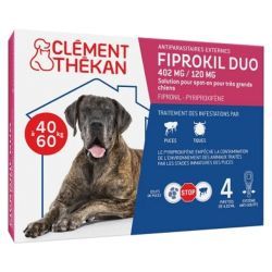 Fiprokil Duo Spot-On Chien 40-60kg - 4x4.02ml