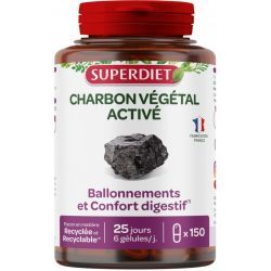 Charbon végétal activé - 150 gélules