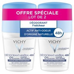 Déodorant Minéral 48h sans sels d'aluminium - 2 x 50 ml