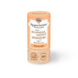 Respectueuse Mon Déodorant Naturel Pêche de Vigne Bio - 50 g