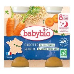 Menus Du Soir Carotte de nos régions Quinoa du Centre-Val de Loire - Petits pots 2x200g