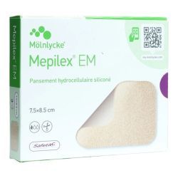 EM pansement hydrocellulaire - 7,5 cm x 8,5 cm, 10 unités