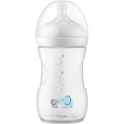 Natural Response Biberon motif éléphant - 260ml