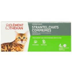 Clément Thékan Strantel Chat Vermifuge - 4 comprimés