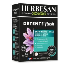 Détente Flash - Safran & vitamines B9-B12 - 30 comprimés