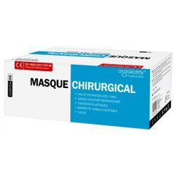 Orgakiddy Masque Chirurgical Facial Médical Haute Filtration EFB 98% - 50 Masques