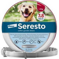 Seresto Chien – Collier Anti-Puces et Anti-Tiques pour Grands Chiens - 8 kg et Plus