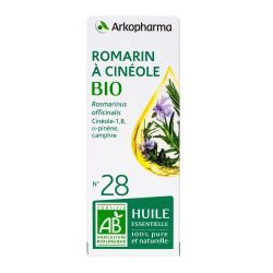 Arkopharma Huile Essentielle Romarin à Cinéole (Rosmarinus officinalis) Bio n°28 - 10 ml