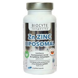 Biocyte Longevity Zn Zinc Liposomal- 60 Gélules