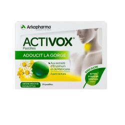 Activox® Pastilles Arôme Miel Citron - 24 pastilles