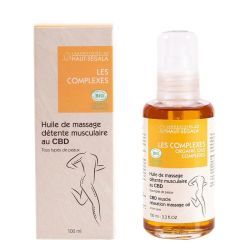 Huile de massage détente musculaire au CBD - 100ml