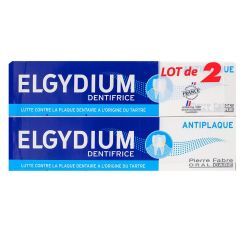 Elgydium Dentifrice Anti Plaque - Lot de 2 x 75 ml