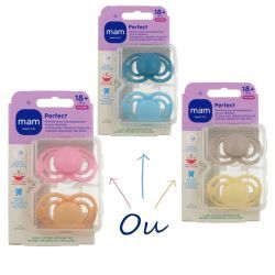 Perfect Sucette Silicone - 18 mois et +, 2 sucettes