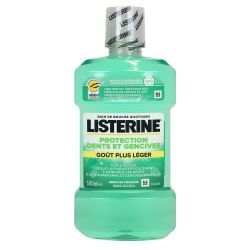 Listerine Bain de Bouche Protection Dents et Gencives Goût Plus Léger - 500 ml