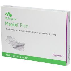 Mepitel Film Pansement Adhésif Microadhérent Transparent - 10,5cm x 12cm