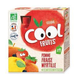 Vitabio Pomme Fraise Myrtille - 4x90g