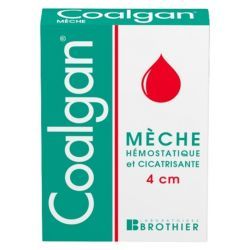 Coalgan Ouate hémostatique - 5 mèches stériles