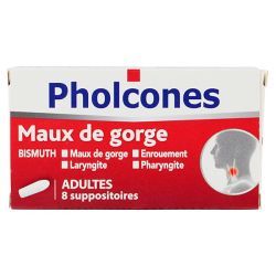 PHOLCONES BISMUTH ADULTES - 8 suppositoires