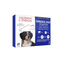 Clément Thékan Fiprokil Duo 134 mg/40 mg Chien - 4 Pipettes