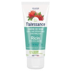Crème Soin Capillaire Réparatrice Sans Rinçage Ricin et Kératine Végétale - 100ml