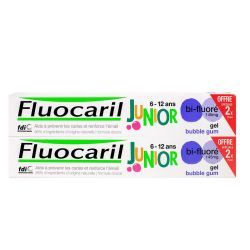 Fluocaril Junior Dentifrice bubble 6-12 ans - Lot de 2 x 75ml