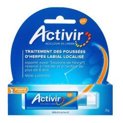 ACTIVIR 5 POUR CENT, crème, pompe doseuse - 2g