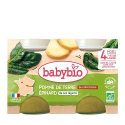 Légumes Pomme de terre de notre Ferme Epinard de nos régions - Petits pots 2x130g