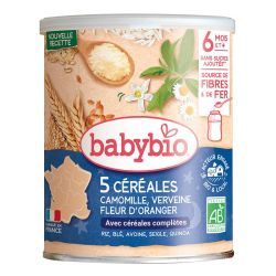 Céréales Infantiles 5 Céréales Verveine Fleur d'Oranger Camomille - 220g