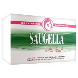 Saugella Cotton Touch Serviettes Maternité - 10 serviettes