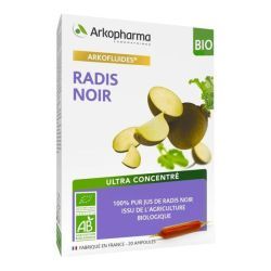 Arkofluides Radis Noir Bio - 20 ampoules + 10 Offertes