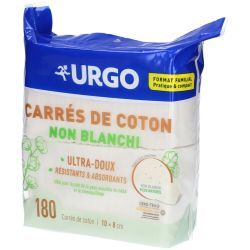 Carrés de coton non blanchi - 180 unités