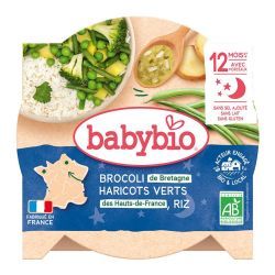 Menus Du Soir Brocoli de Bretagne Haricots verts de Vendée Riz - 230g