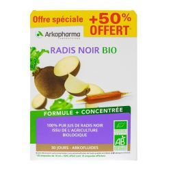 ٌَARKOPHARMA Arkofluides Radis noir Bio - 20 ampoules + 10 Offertes