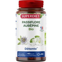 Passiflore Aubépine Bio - 80 comprimés
