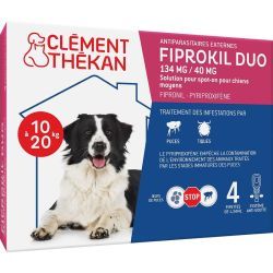 Fiprokil Duo Chien Moyen - 4 pipettes de 1,34 ml
