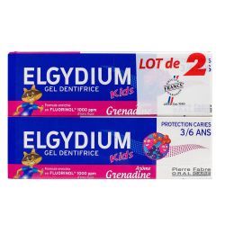 Elgydium Kids Gel Dentifrice Protection Caries 3/6 Ans - Lot de 2 x 50 ml