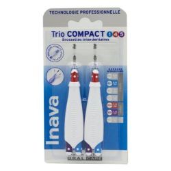 Trio Compact Brossettes Interdentaires - Blister 2 manches + 6 brossettes