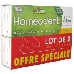 Boiron Homéodent Soin Complet Dents et Gencives Citron - Lot de 2 x 75 ml
