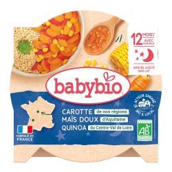 Menus Du Soir Carotte de nos régions Maïs doux d'Aquitaine Quinoa du Centre-Val de Loire - Assiette 230g