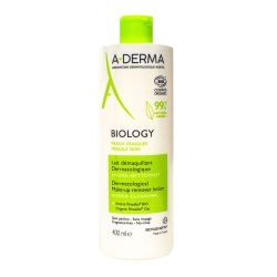 A-DERMA Biology Lait Démaquillant Dermatologique Bio - 400 ml