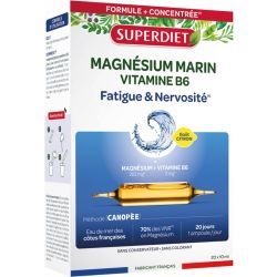 Magnésium marin et Vitamine B6 - 20 ampoules