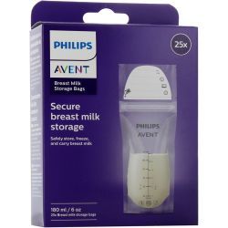 Sachet de conservation du lait maternel - 180 ml, 25 sachets