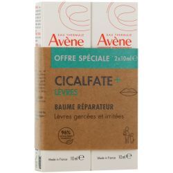 -Baume Réparateur Duo - Lèvres Gercées et Irritées CICALFATE + - 2 x 10 ml