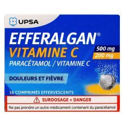 EFFERALGANVITAMINEC 500 mg/200 mg - 2x8 comprimés effervescents