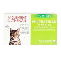 Clément Thékan Milprazikan Vermifuge 16mg/40mg Chats - 2 comprimés